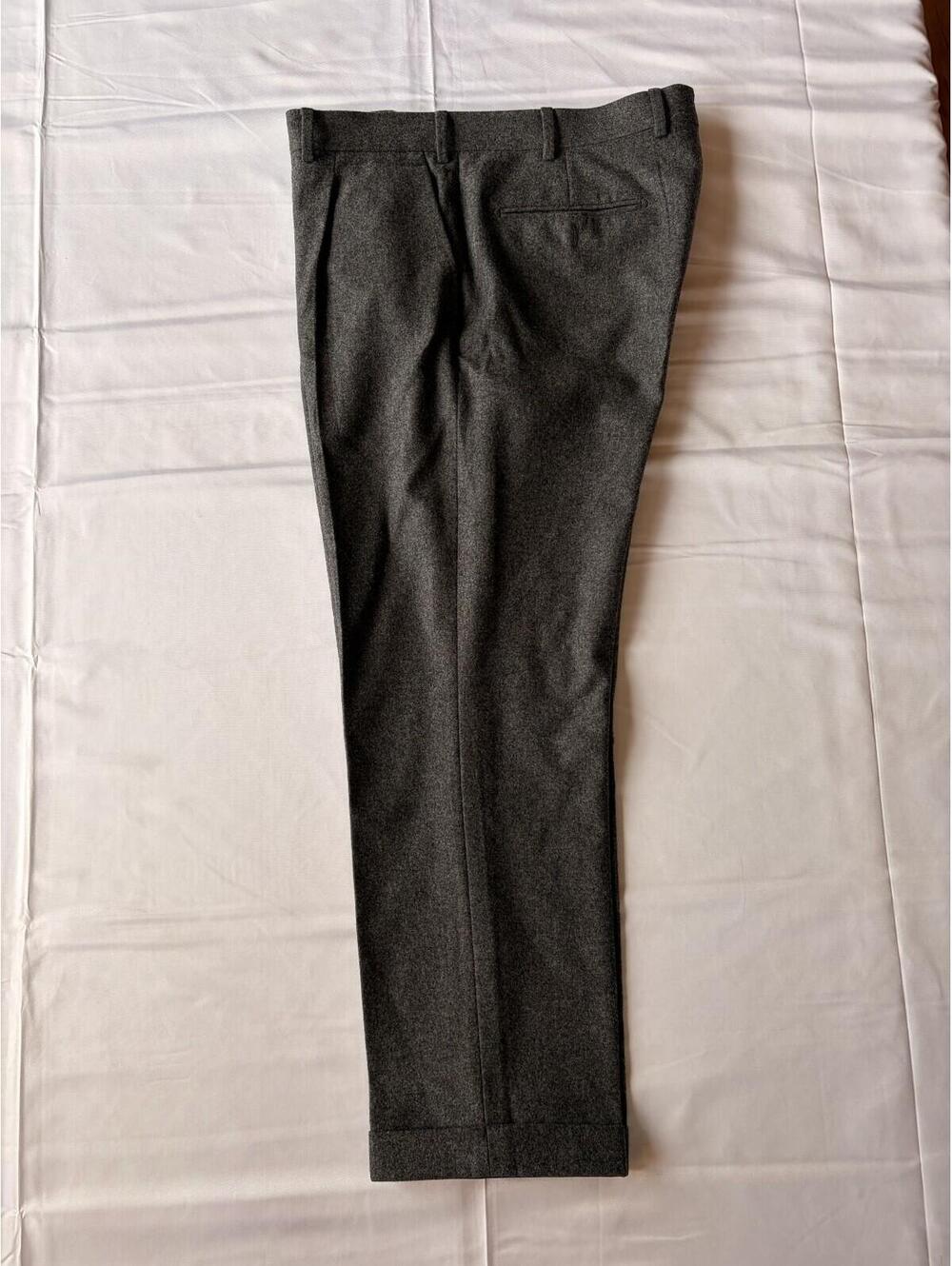 Suitsupply Gray Flannel Wool Pants Mens 34 VBC S120s